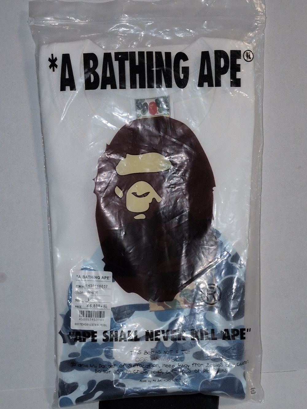 A Bathing Ape Camo Blue White Shirt